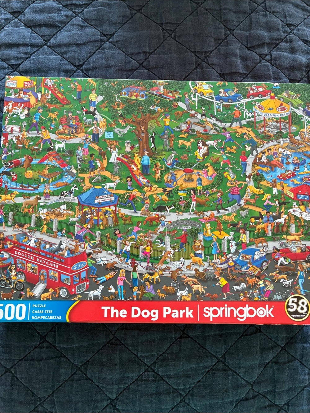 Springbok The Dog Park Jigsaw Puzzle - Colorful Green Design 500 pieces